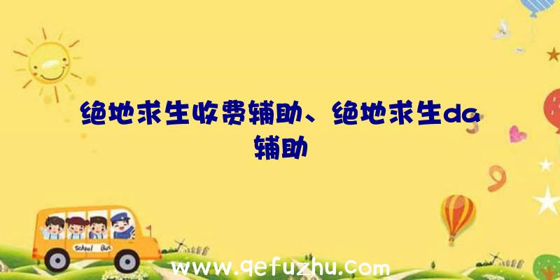 绝地求生收费辅助、绝地求生da辅助