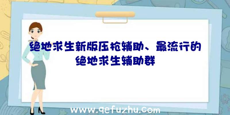 绝地求生新版压枪辅助、最流行的绝地求生辅助群