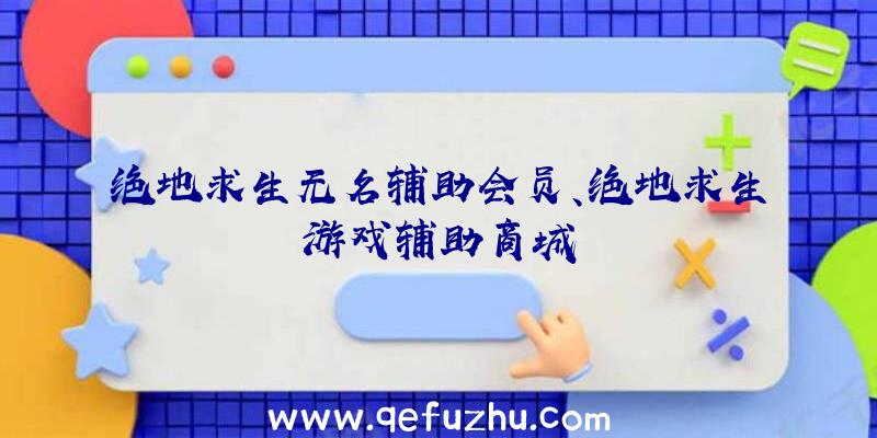 绝地求生无名辅助会员、绝地求生游戏辅助商城