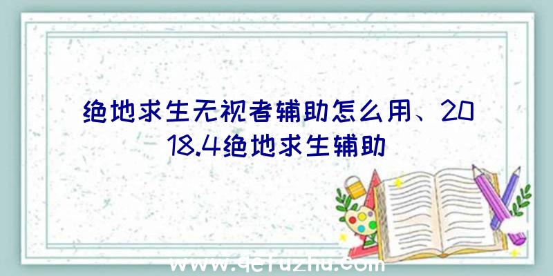 绝地求生无视者辅助怎么用、2018.4绝地求生辅助