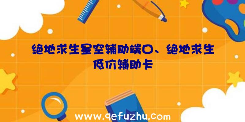 绝地求生星空辅助端口、绝地求生低价辅助卡