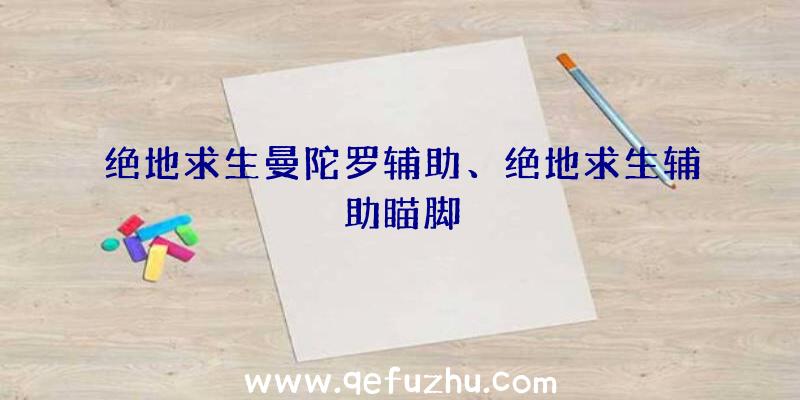 绝地求生曼陀罗辅助、绝地求生辅助瞄脚