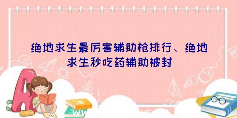 绝地求生最厉害辅助枪排行、绝地求生秒吃药辅助被封