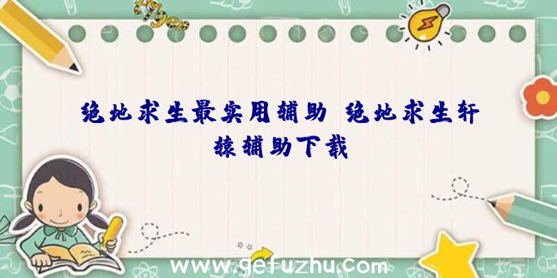 绝地求生最实用辅助、绝地求生轩辕辅助下载