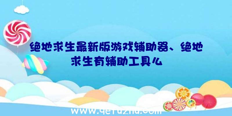 绝地求生最新版游戏辅助器、绝地求生有辅助工具么