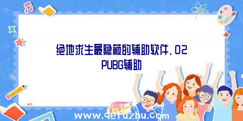 绝地求生最隐蔽的辅助软件、02PUBG辅助