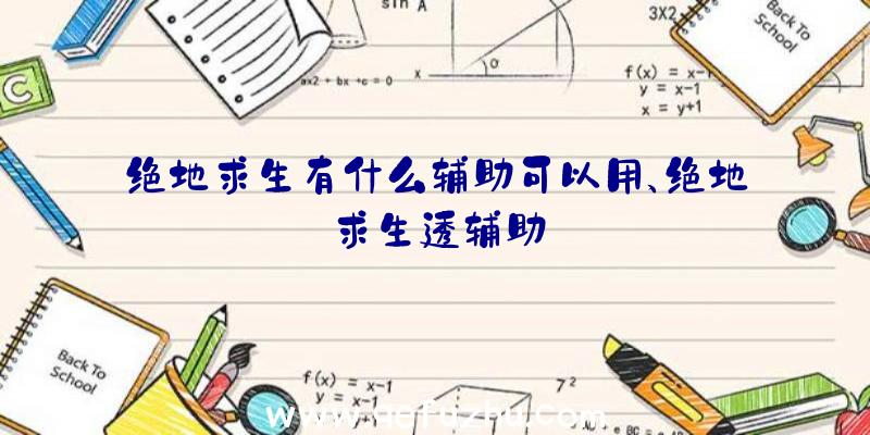 绝地求生有什么辅助可以用、绝地求生透辅助