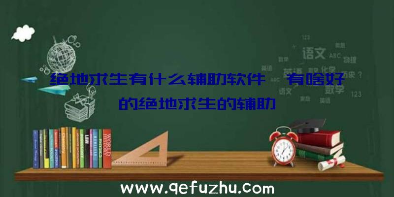 绝地求生有什么辅助软件、有啥好的绝地求生的辅助