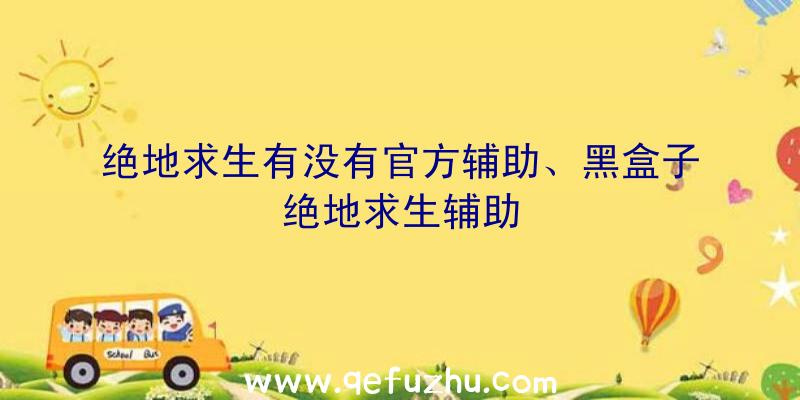 绝地求生有没有官方辅助、黑盒子绝地求生辅助