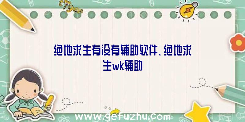 绝地求生有没有辅助软件、绝地求生wk辅助