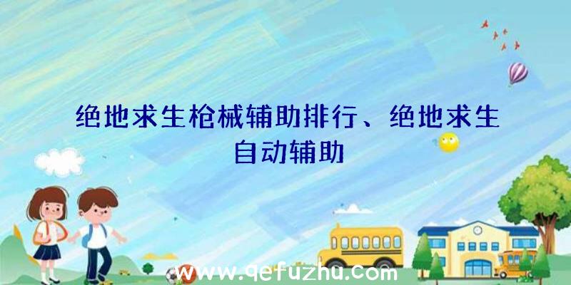 绝地求生枪械辅助排行、绝地求生自动辅助