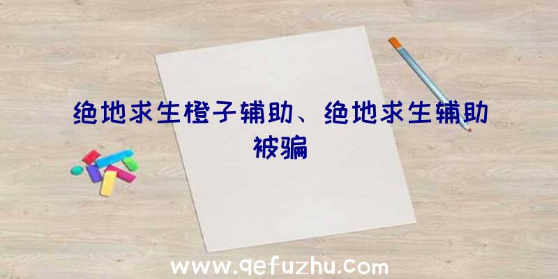 绝地求生橙子辅助、绝地求生辅助被骗