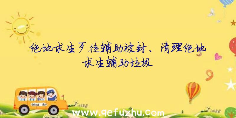 绝地求生歹徒辅助被封、清理绝地求生辅助垃圾