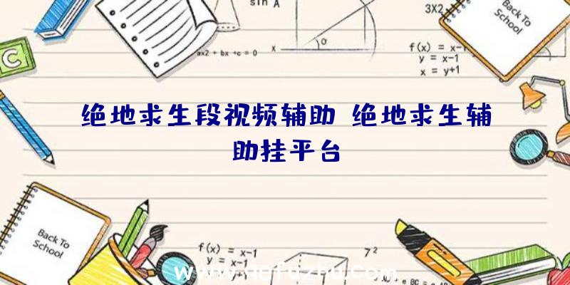 绝地求生段视频辅助、绝地求生辅助挂平台