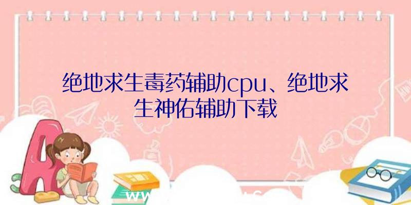 绝地求生毒药辅助cpu、绝地求生神佑辅助下载