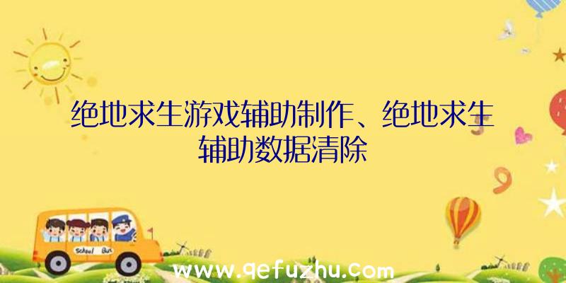 绝地求生游戏辅助制作、绝地求生辅助数据清除