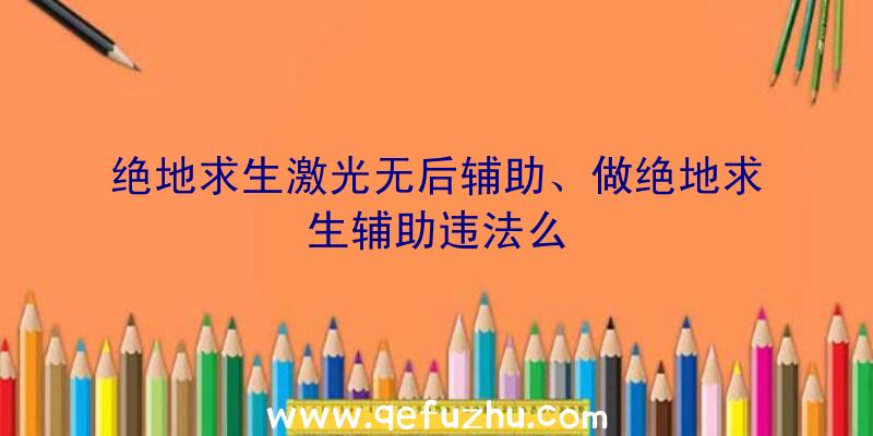 绝地求生激光无后辅助、做绝地求生辅助违法么