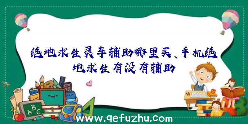 绝地求生灵车辅助哪里买、手机绝地求生有没有辅助