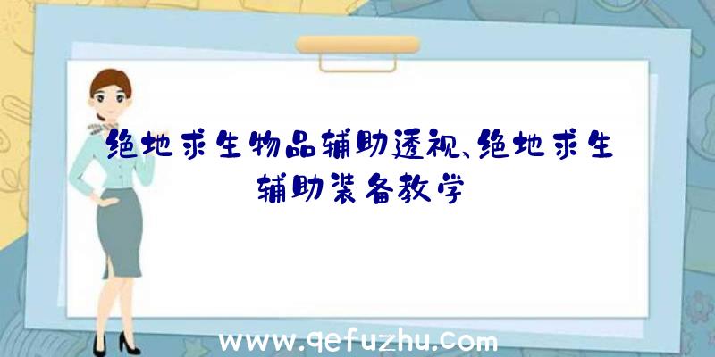 绝地求生物品辅助透视、绝地求生辅助装备教学