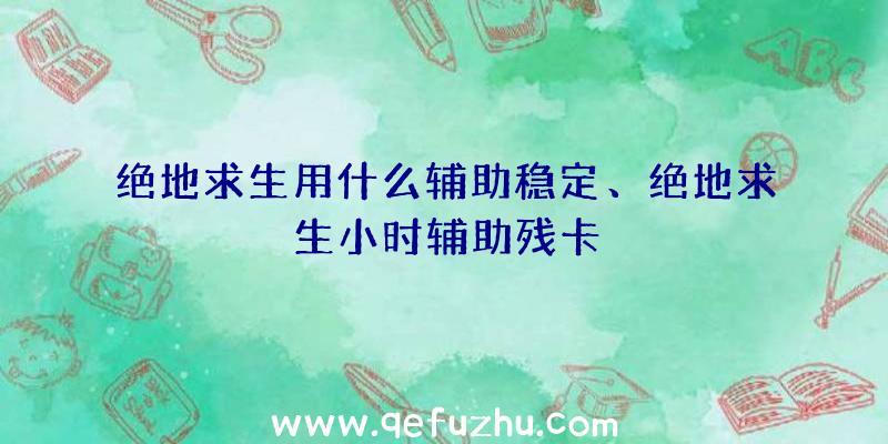 绝地求生用什么辅助稳定、绝地求生小时辅助残卡