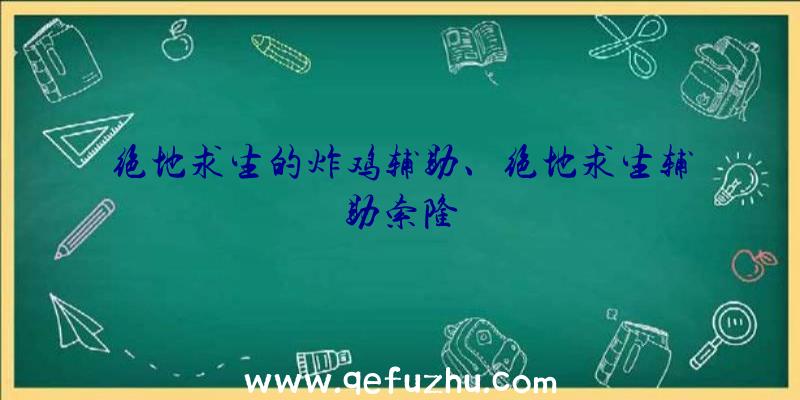 绝地求生的炸鸡辅助、绝地求生辅助索隆