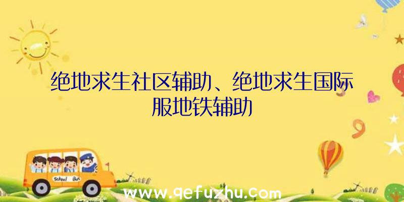 绝地求生社区辅助、绝地求生国际服地铁辅助