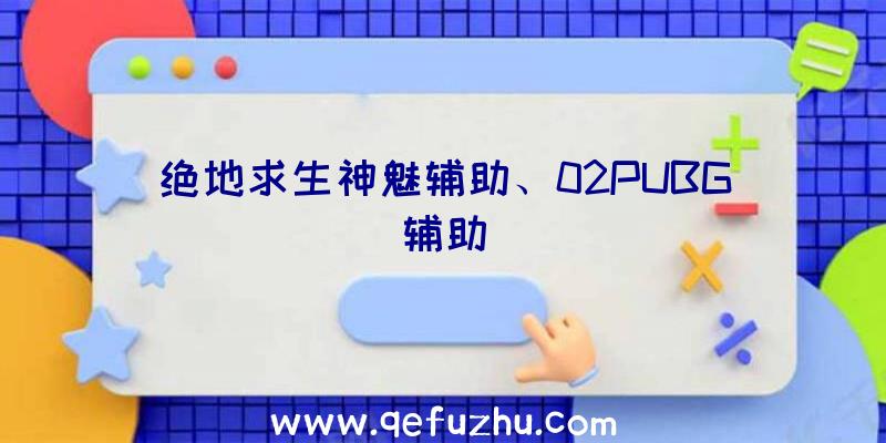 绝地求生神魅辅助、02PUBG辅助