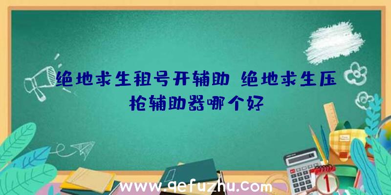 绝地求生租号开辅助、绝地求生压枪辅助器哪个好