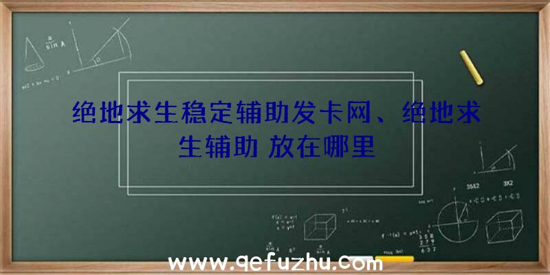 绝地求生稳定辅助发卡网、绝地求生辅助