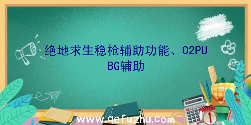 绝地求生稳枪辅助功能、02PUBG辅助