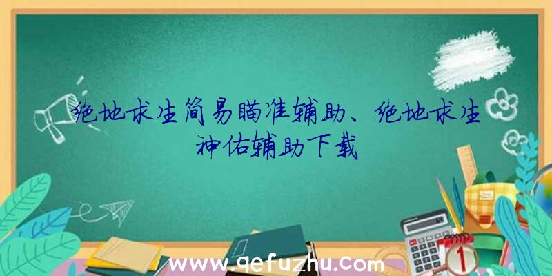 绝地求生简易瞄准辅助、绝地求生神佑辅助下载