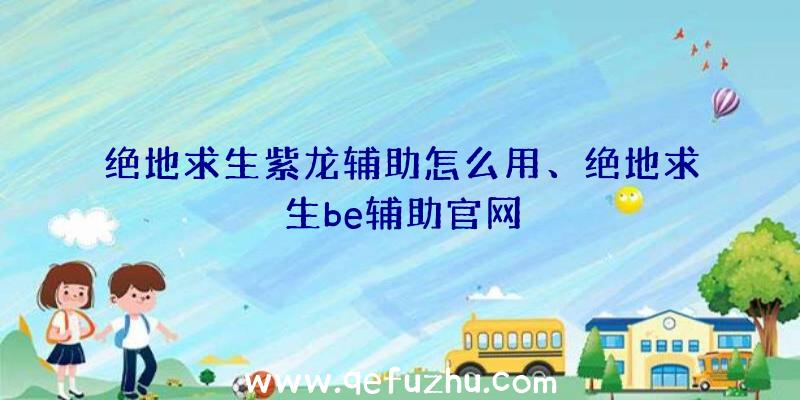 绝地求生紫龙辅助怎么用、绝地求生be辅助官网