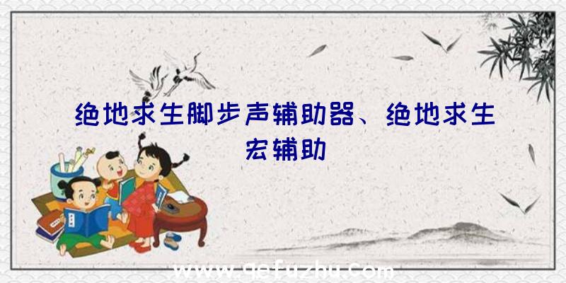 绝地求生脚步声辅助器、绝地求生宏辅助