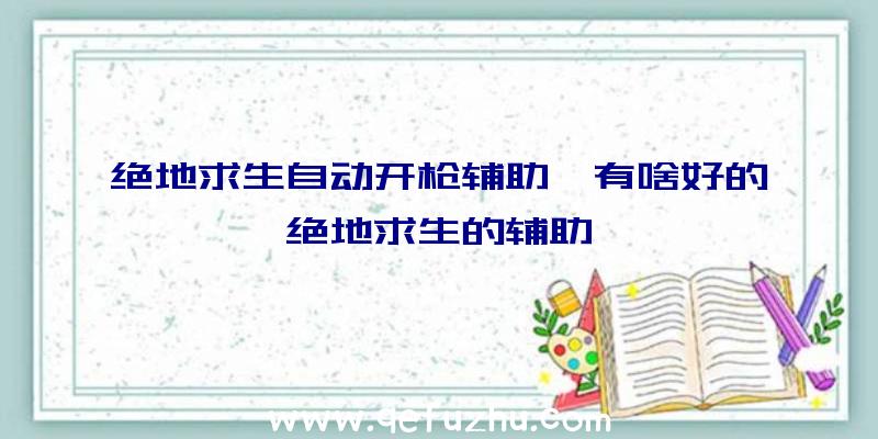 绝地求生自动开枪辅助、有啥好的绝地求生的辅助