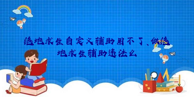 绝地求生自定义辅助用不了、做绝地求生辅助违法么