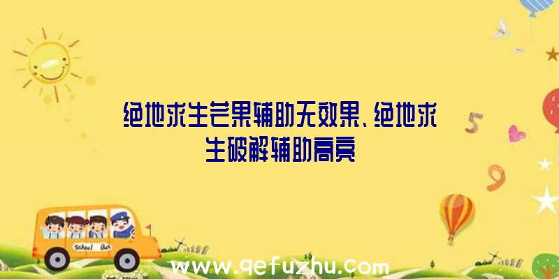 绝地求生芒果辅助无效果、绝地求生破解辅助高亮