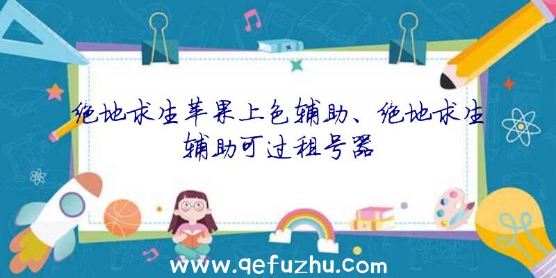 绝地求生苹果上色辅助、绝地求生辅助可过租号器