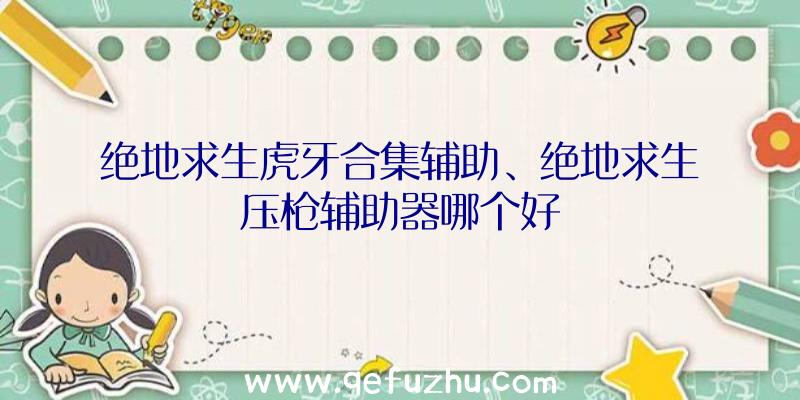 绝地求生虎牙合集辅助、绝地求生压枪辅助器哪个好