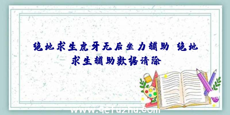 绝地求生虎牙无后坐力辅助、绝地求生辅助数据清除