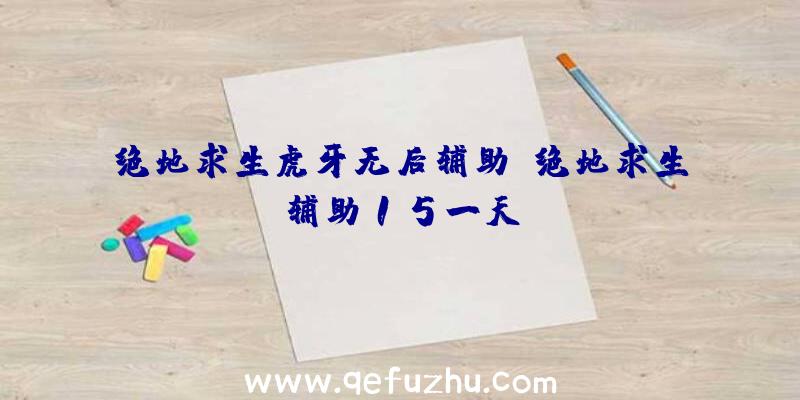 绝地求生虎牙无后辅助、绝地求生辅助15一天