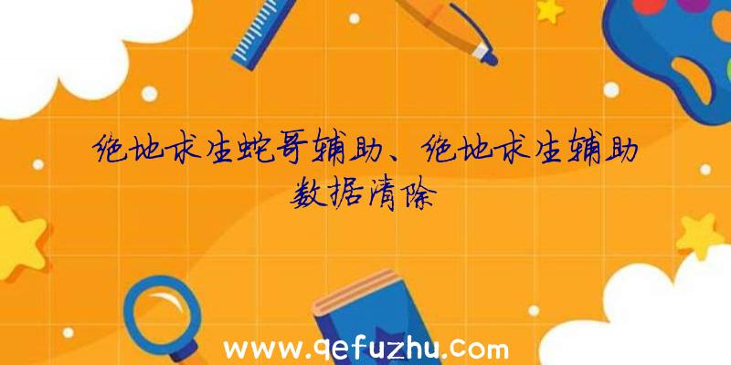 绝地求生蛇哥辅助、绝地求生辅助数据清除