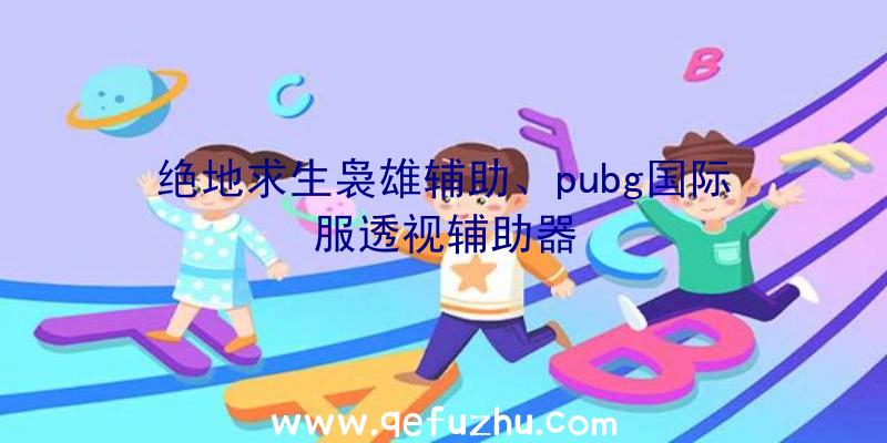 绝地求生袅雄辅助、pubg国际服透视辅助器