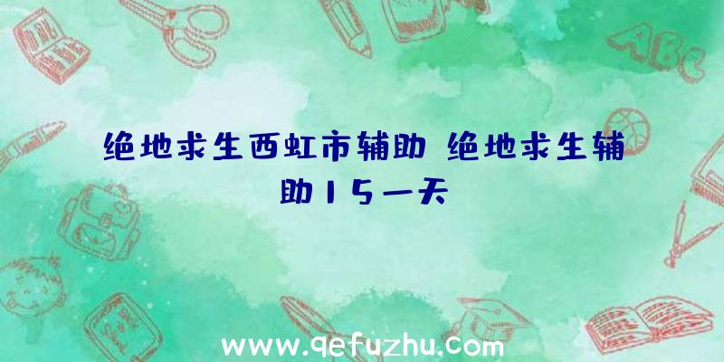 绝地求生西虹市辅助、绝地求生辅助15一天