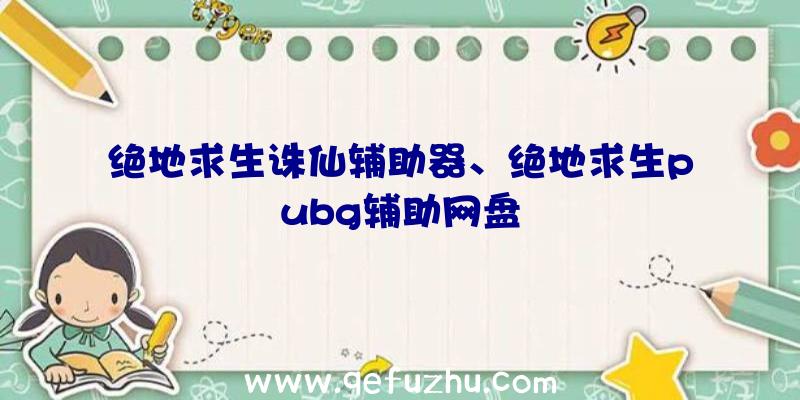 绝地求生诛仙辅助器、绝地求生pubg辅助网盘