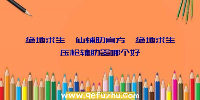 绝地求生诛仙辅助官方、绝地求生压枪辅助器哪个好