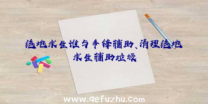 绝地求生谁与争锋辅助、清理绝地求生辅助垃圾