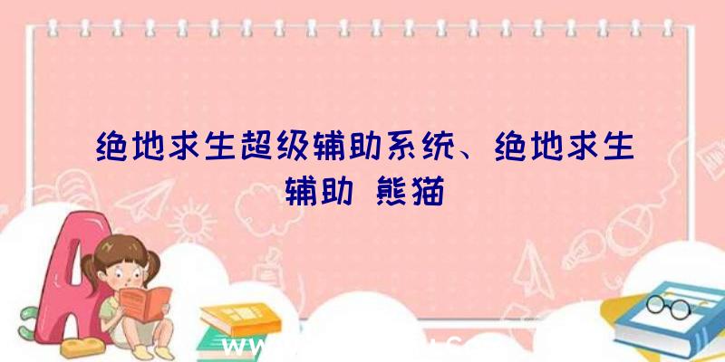 绝地求生超级辅助系统、绝地求生辅助