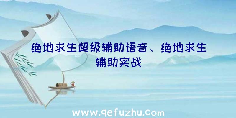 绝地求生超级辅助语音、绝地求生辅助实战