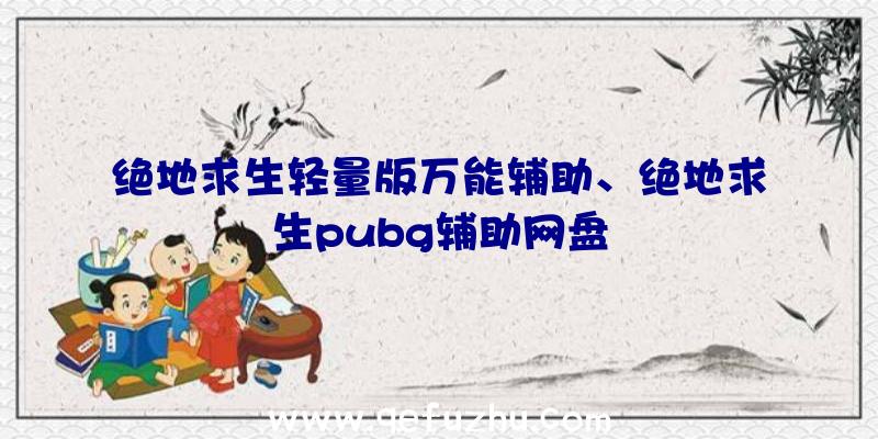 绝地求生轻量版万能辅助、绝地求生pubg辅助网盘