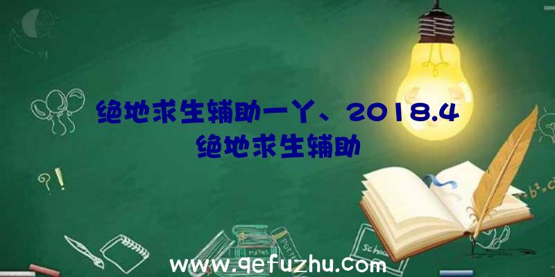 绝地求生辅助一丫、2018.4绝地求生辅助